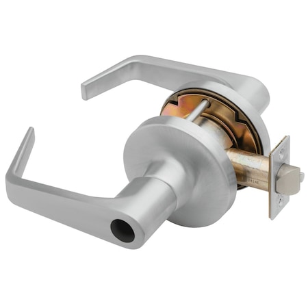 Falcon Grade 1 Asylum Cylindrical Lock, Less Cylinder, Dane Lever, Standard Rose, Satin Chrome Finish T411LD D 626